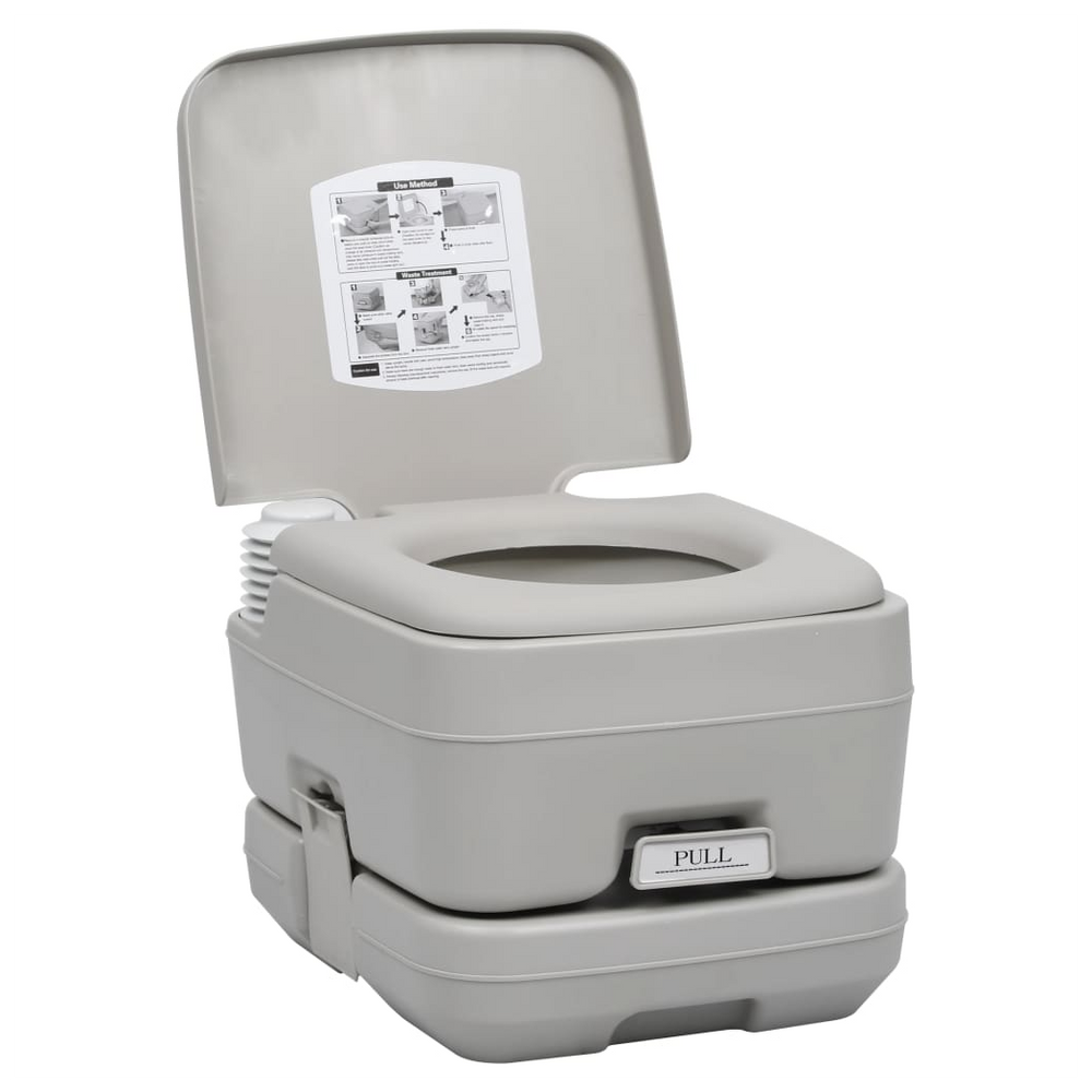 Portable Camping Toilet and Handwash Stand Set with Water Tank - anydaydirect