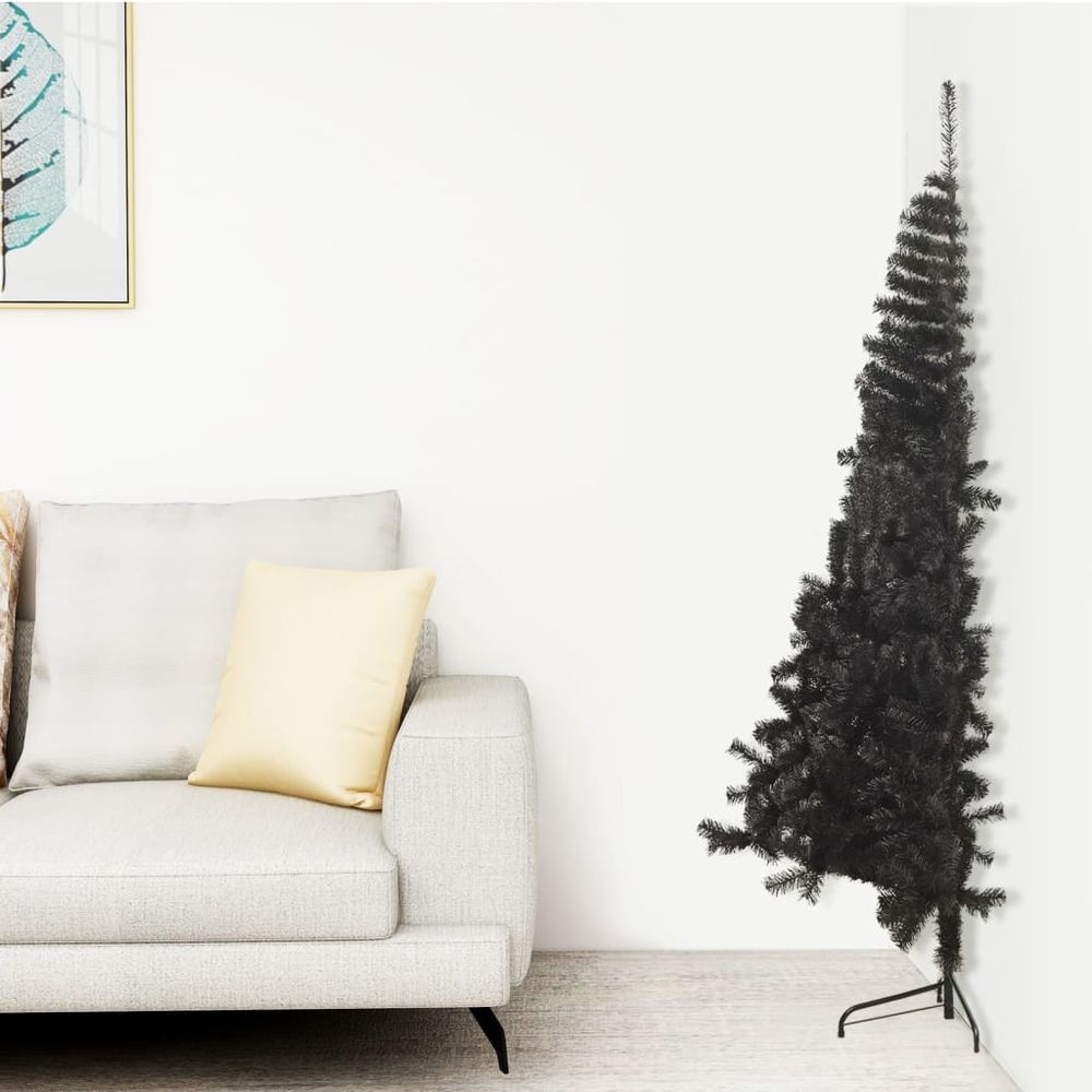 Artificial Half Christmas Tree with Stand Green 150 cm to 240 cm PVC - anydaydirect