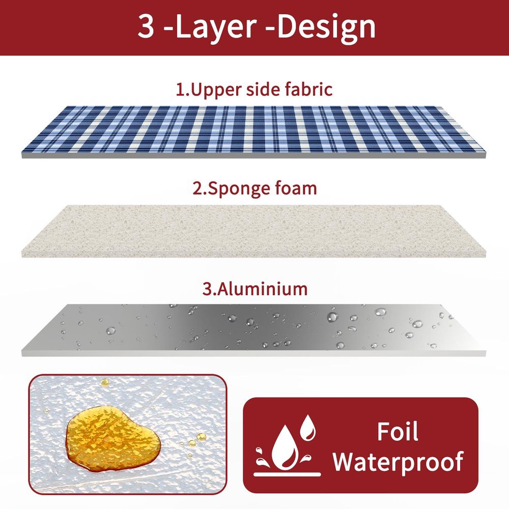 260 x 220cm Folding Picnic Blanket Waterproof & Sandproof - anydaydirect