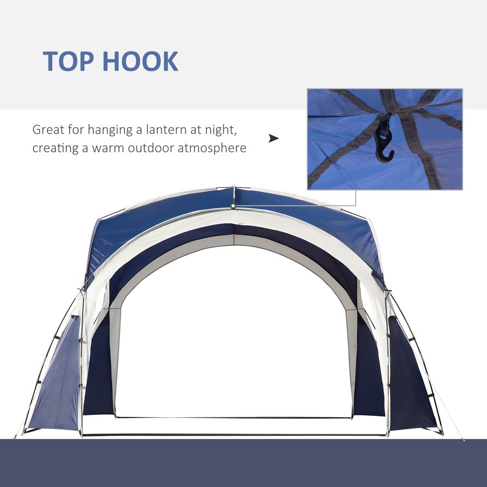 Outdoor Gazebo Event Dome Shelter Party Tent for Garden Blue and Grey - anydaydirect