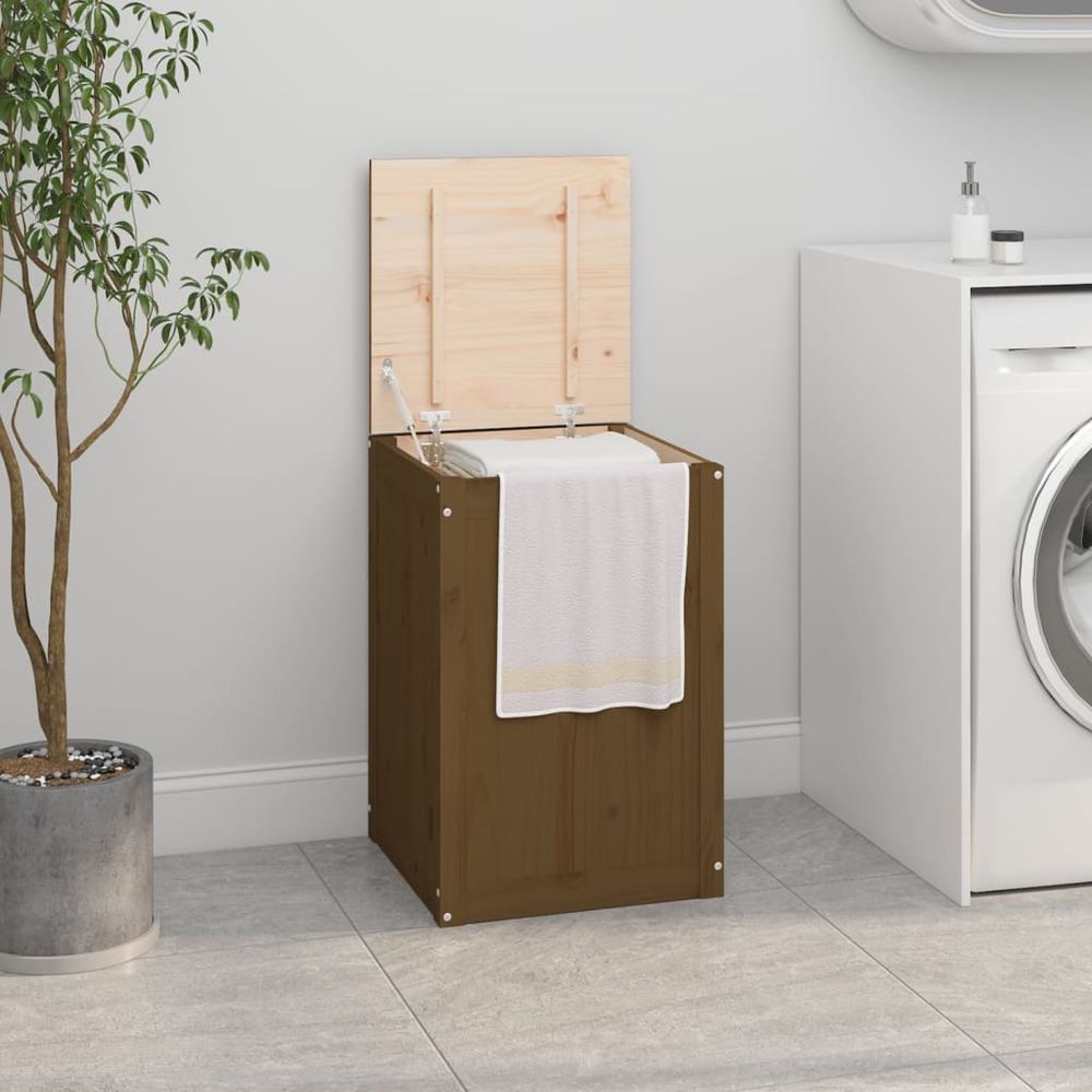 Laundry Box 44x44x66 cm Solid Wood Pine - anydaydirect