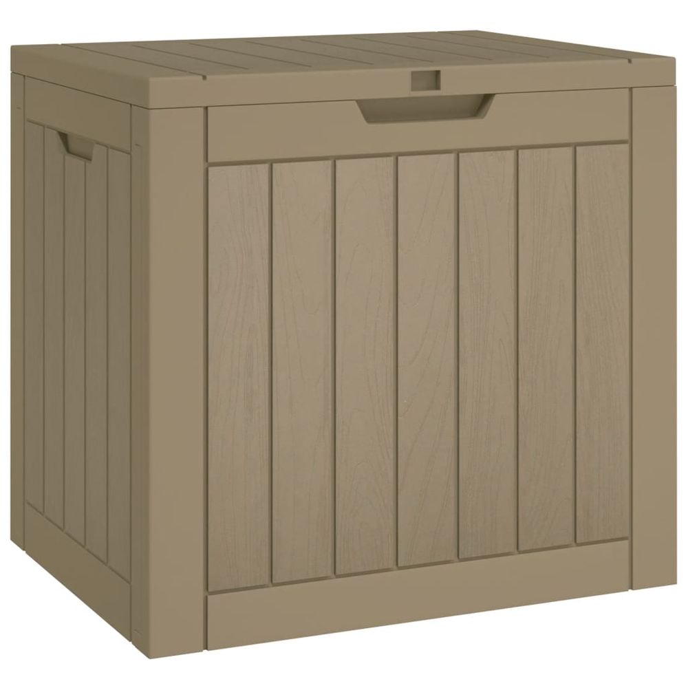 Garden Storage Box Light Brown 55.5x43x53 cm Polypropylene - anydaydirect