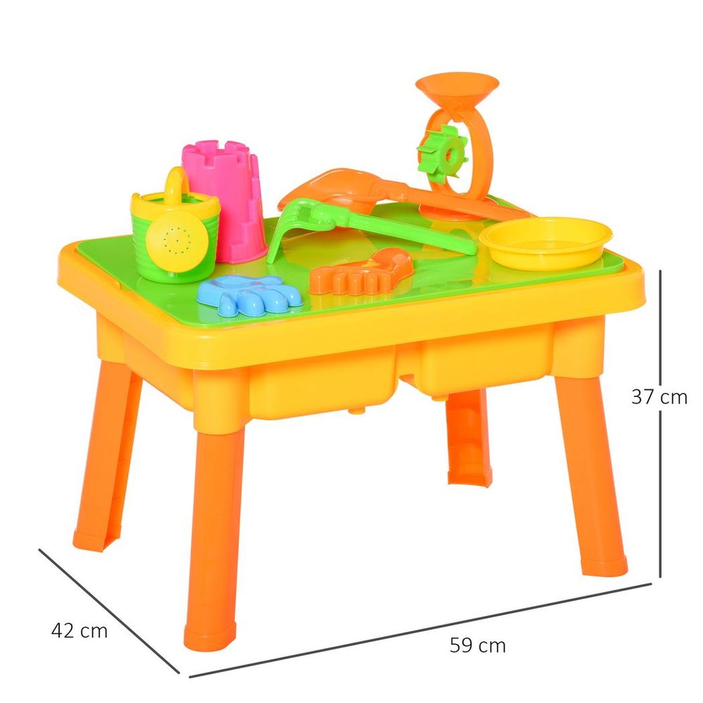 Sand and Water Table 16 pcs Beach Toy Set 2 in 1 Activities Playset - anydaydirect