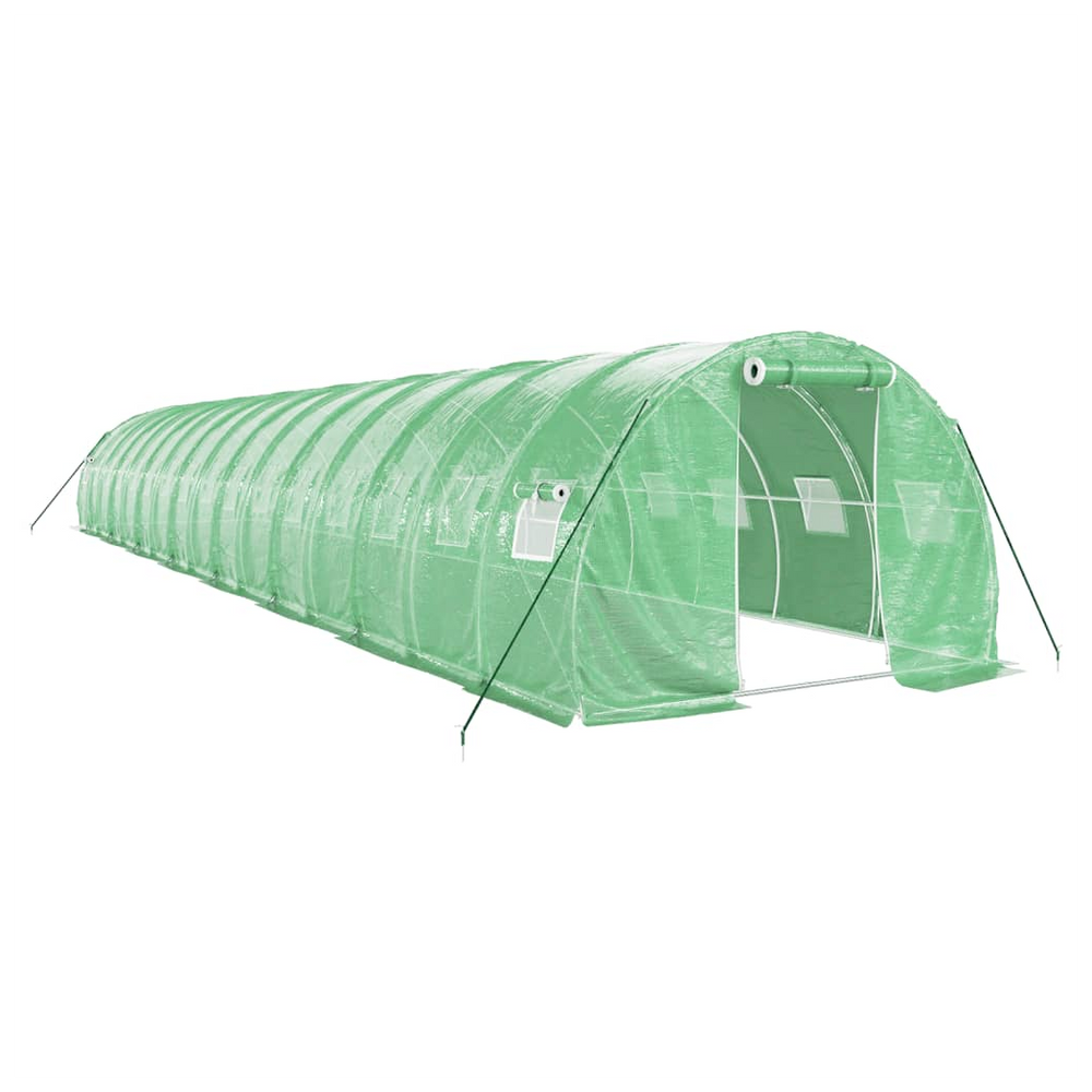 vidaXL Greenhouse with Steel Frame Green 48 m² 16x3x2 m - anydaydirect