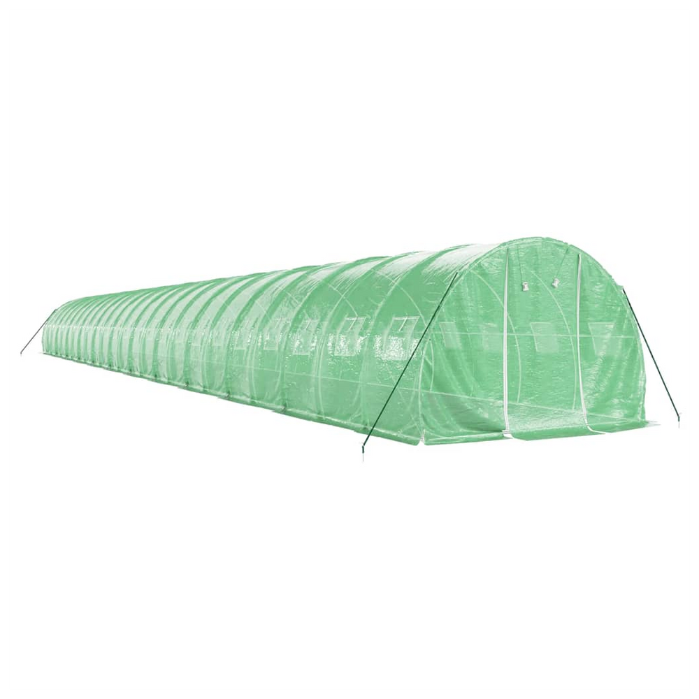 vidaXL Greenhouse with Steel Frame Green 72 m² 24x3x2 m - anydaydirect