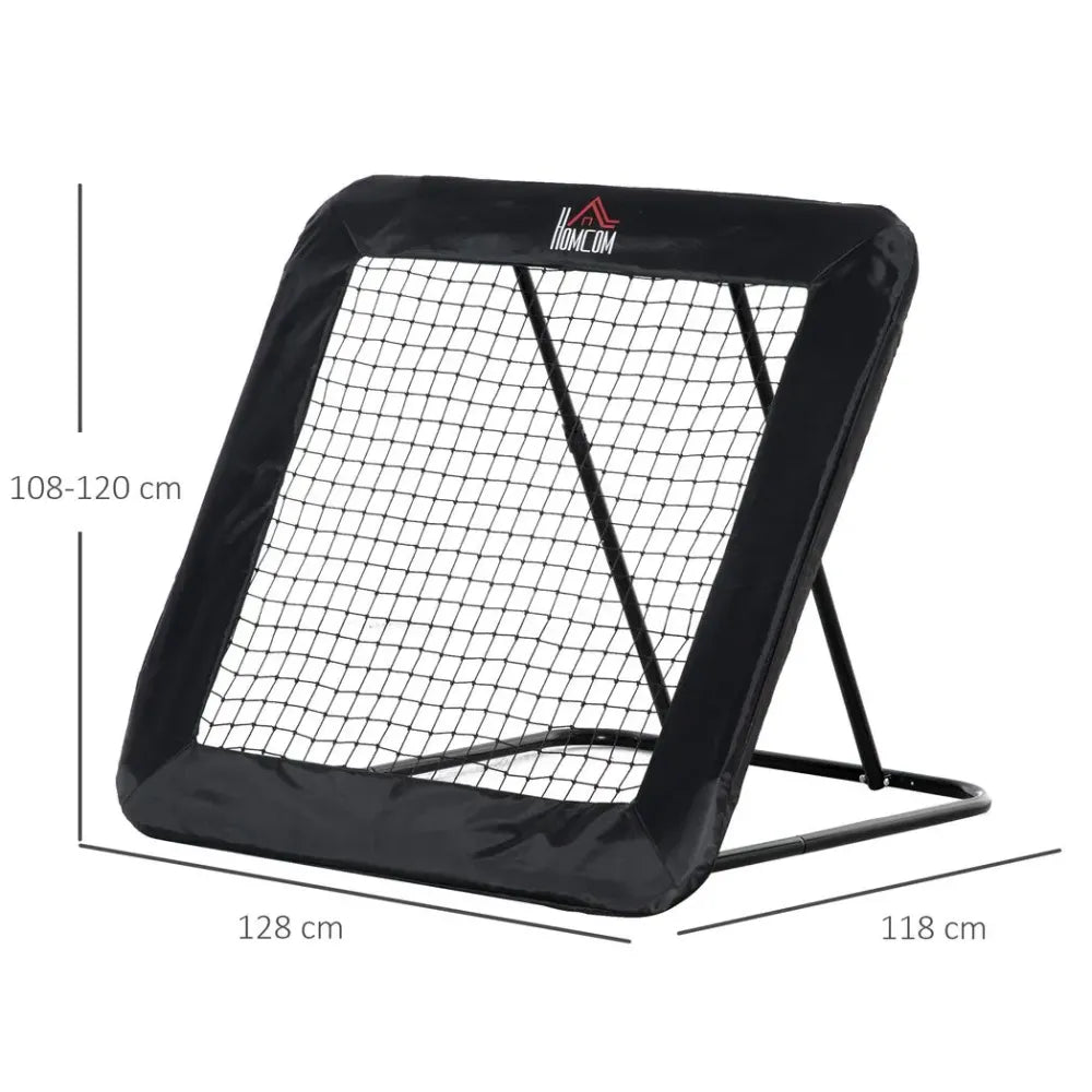 Football Training Net Training Rebounder Net w/ Adjustable Angles - Black - anydaydirect