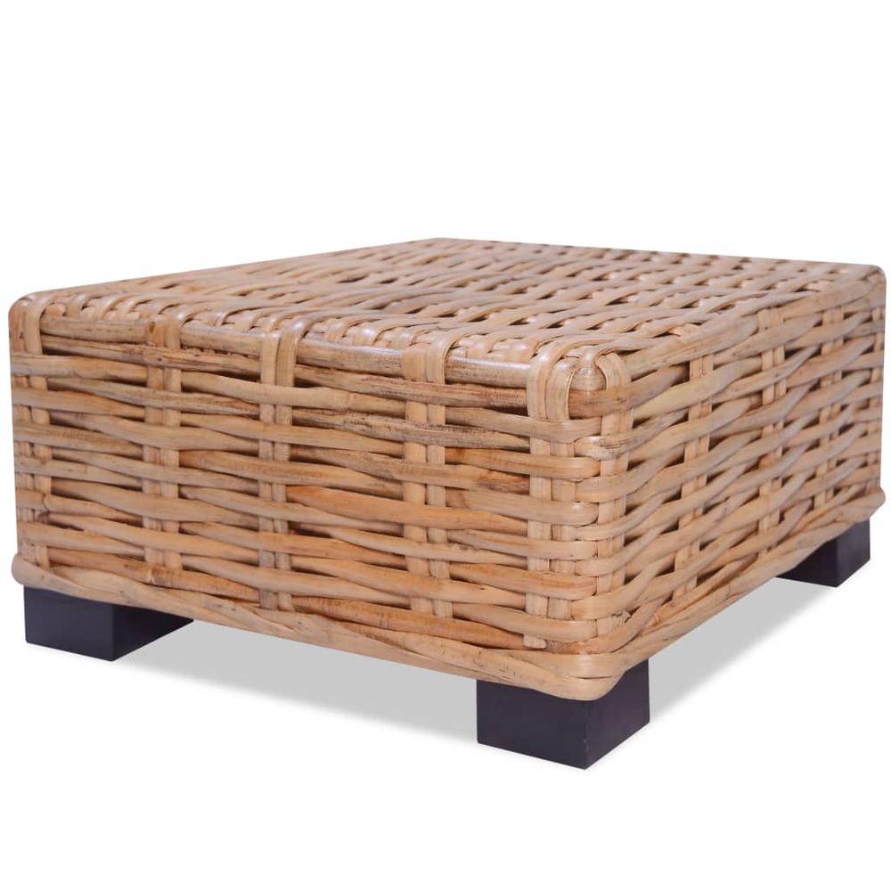 Coffee Table Natural Rattan 45x45x30 cm - anydaydirect