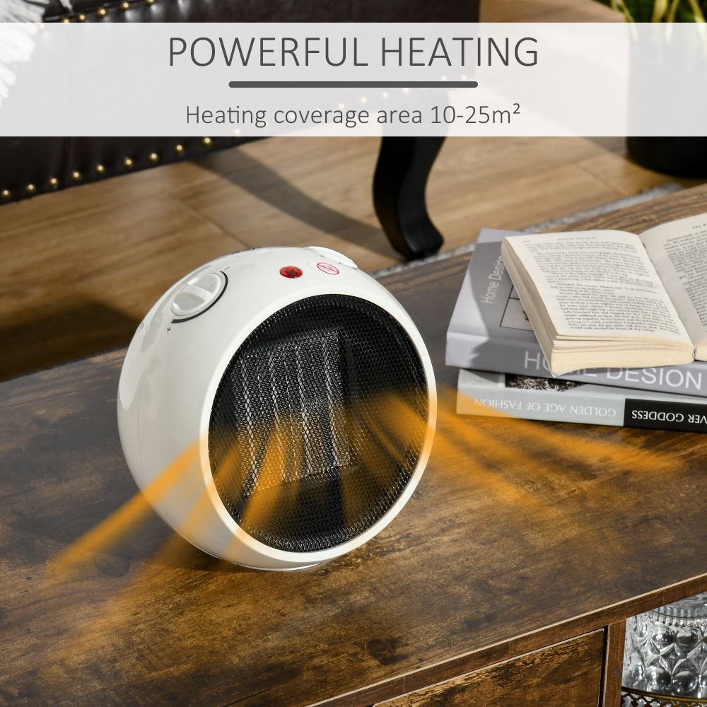 Small Space Heater Ceramic Electric Heater with 3 Heating Mode - anydaydirect