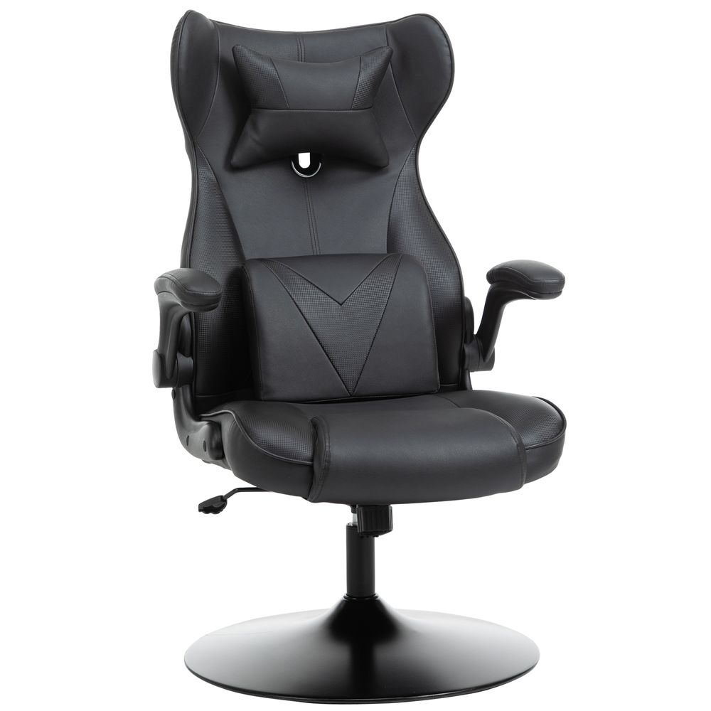 Vinsetto Gaming Chair Home Office Chair w/ Swivel Pedestal Base Lumbar Support - anydaydirect