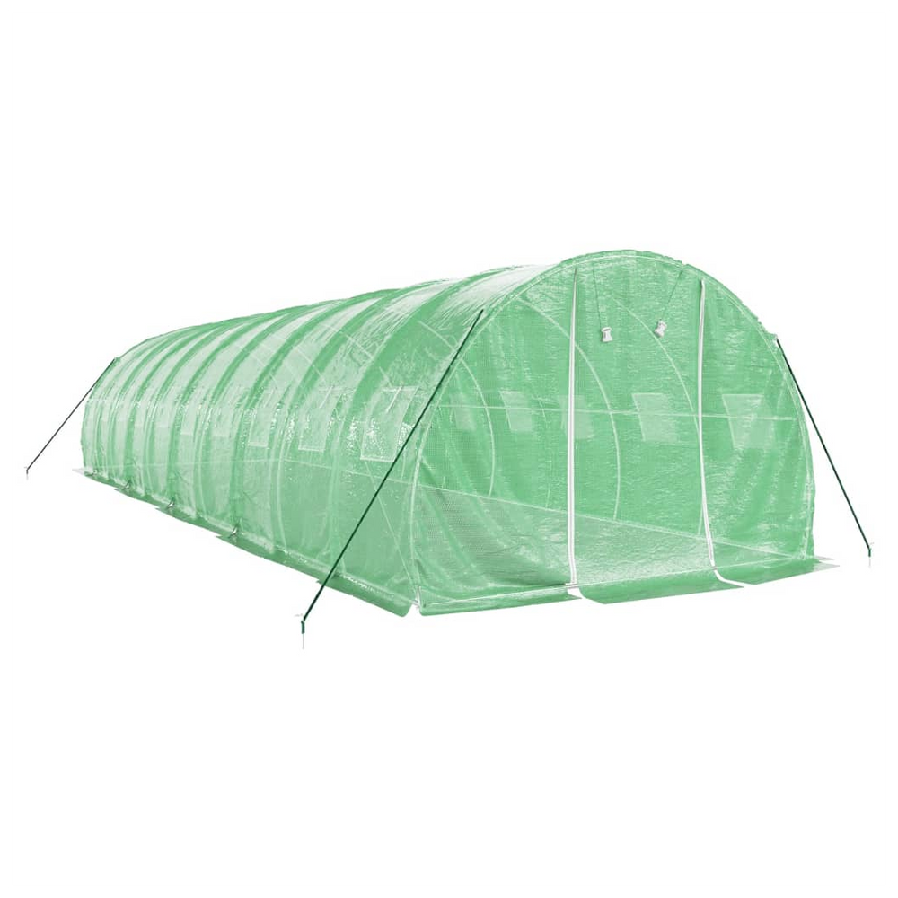 vidaXL Greenhouse with Steel Frame Green 30 m² 10x3x2 m - anydaydirect