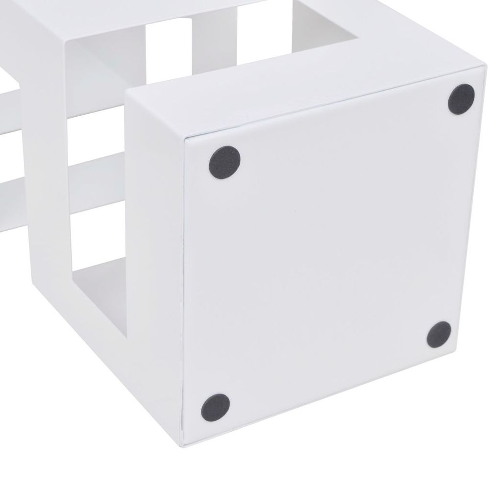 White Square Umbrella Stand Storage Holder Walking Stick Steel 48.5 cm - anydaydirect