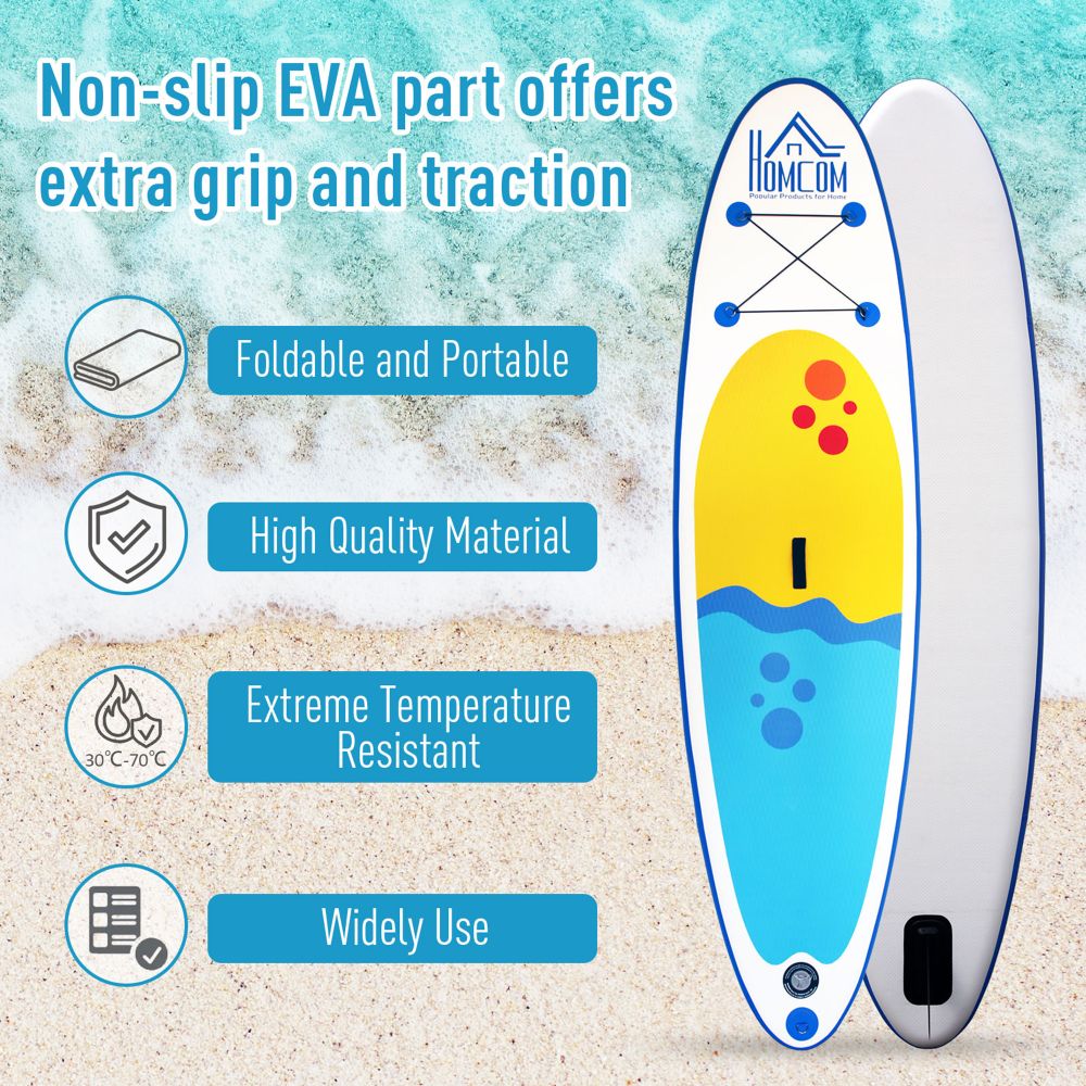 10ft Inflatable Surfing Boards W/ Paddle, Fix Bag, Air Pump, Backpack HOMCOM - anydaydirect
