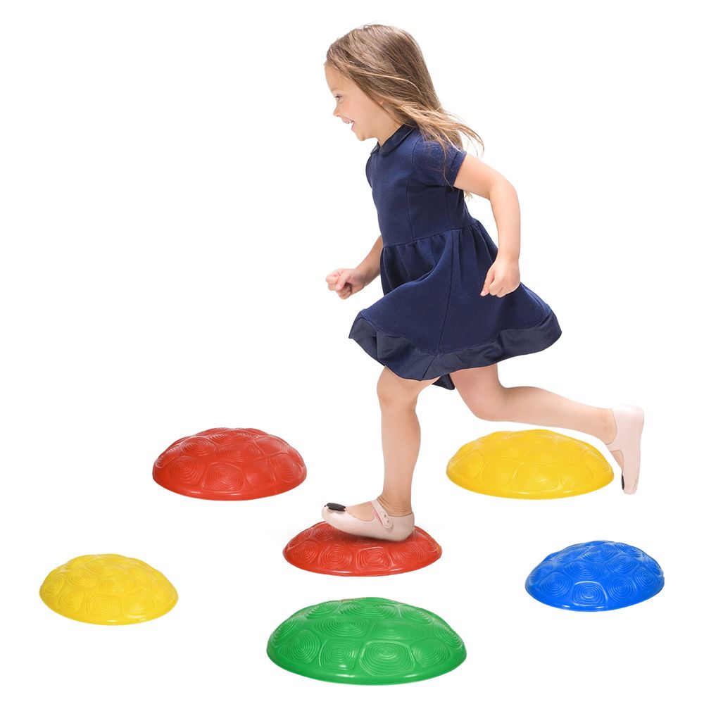 ZONEKIZ Balance River Stones w/ Non-Slip Mats for Ages 3-8 Years - anydaydirect