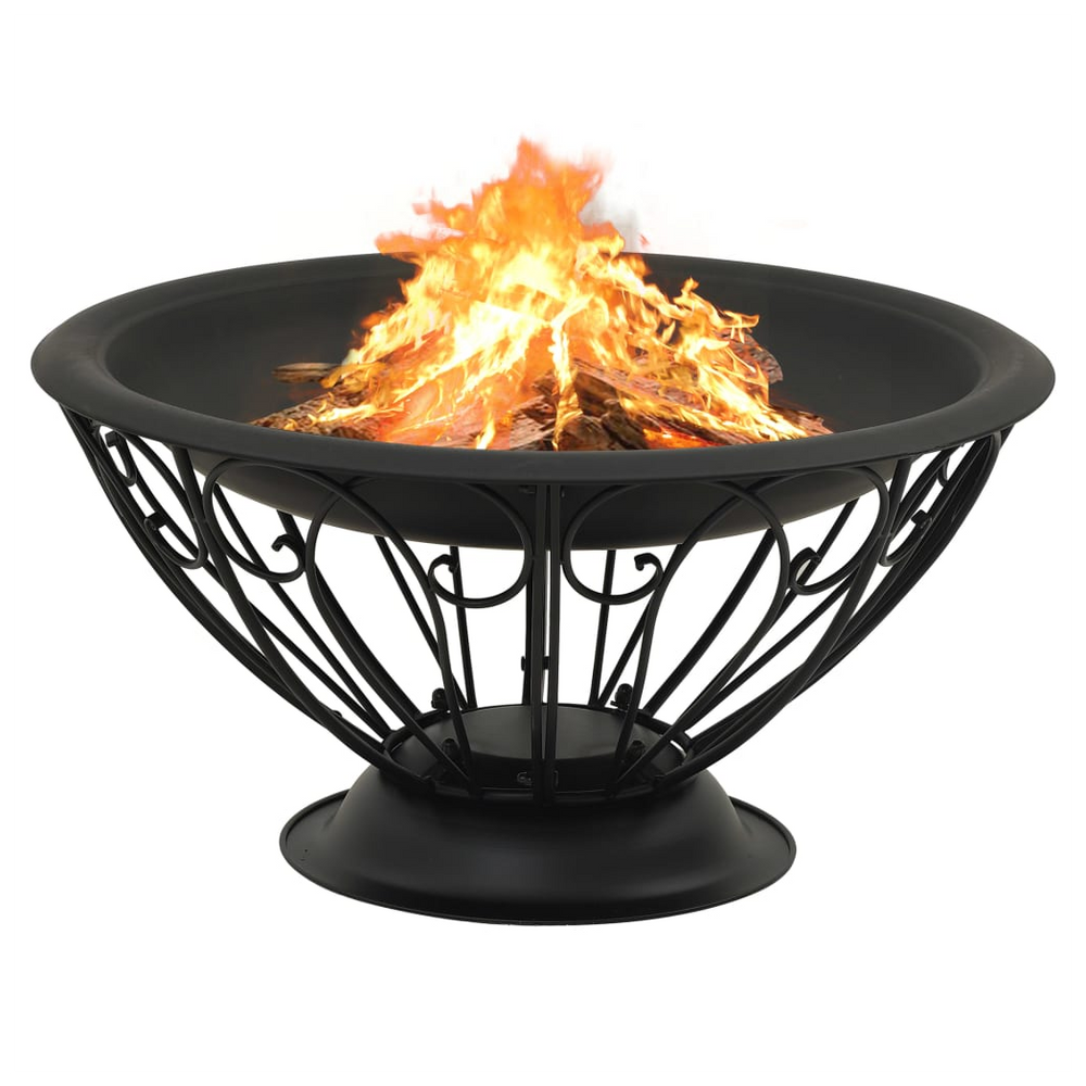 Fire Pit with Poker 75 cm XXL Steel - anydaydirect
