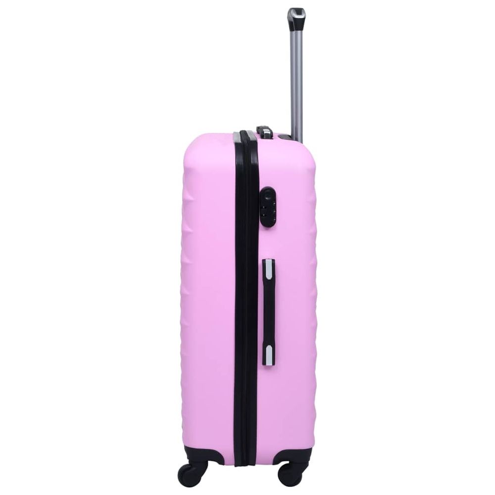 Hardcase Trolley Set 3 pcs Pink ABS - anydaydirect