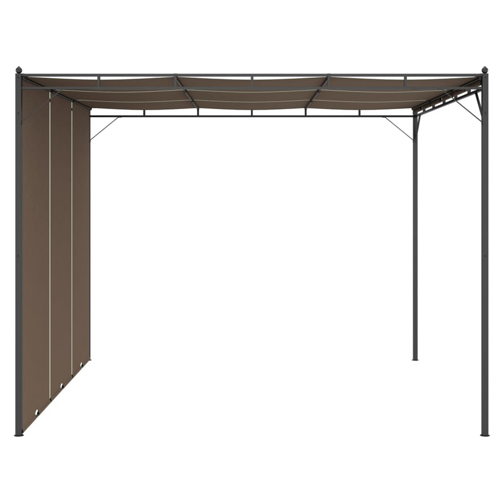 Garden Gazebo with Side Curtain 3x3x2.25 m Taupe - anydaydirect