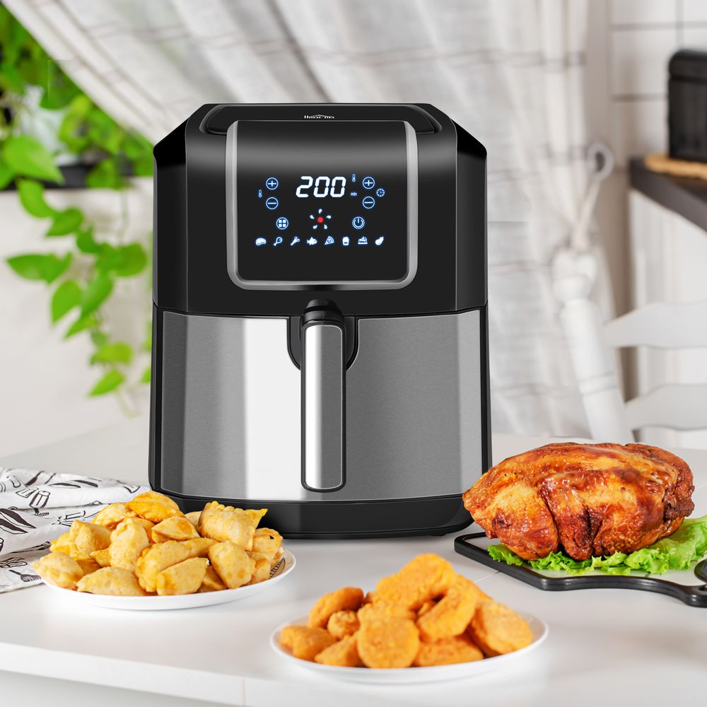 Air Fryer 1700W 6.5L with Digital Display Timer for Low Fat Cooking HOMCOM - anydaydirect