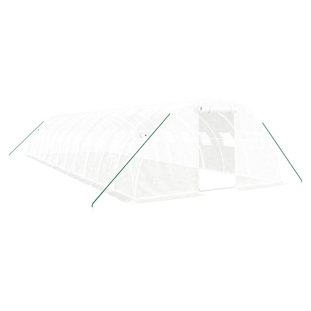 vidaXL Greenhouse with Steel Frame White 48 m² 12x4x2 m - anydaydirect