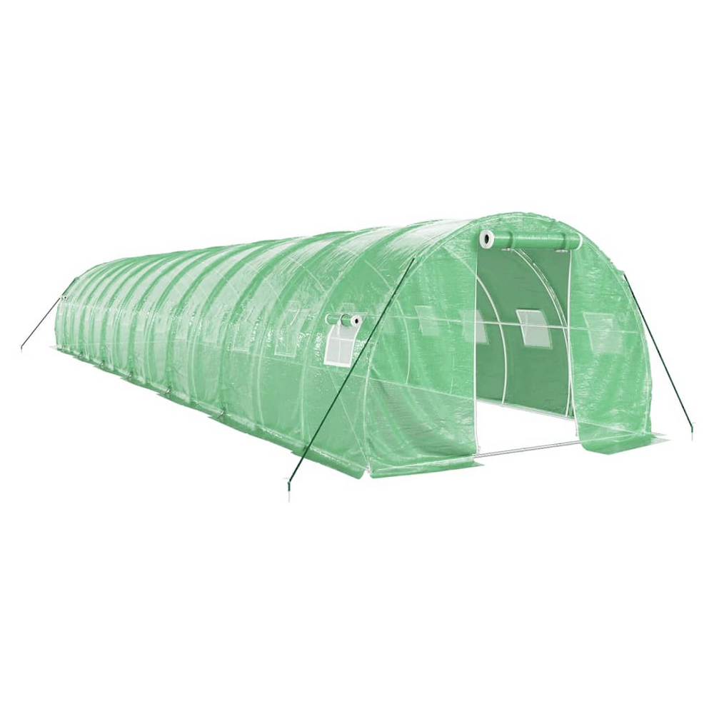 vidaXL Greenhouse with Steel Frame Green 42 m² 14x3x2 m - anydaydirect