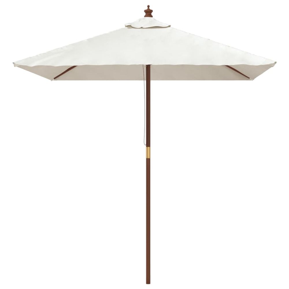 Garden Parasol with Wooden Pole Sand 198x198x231 cm - anydaydirect