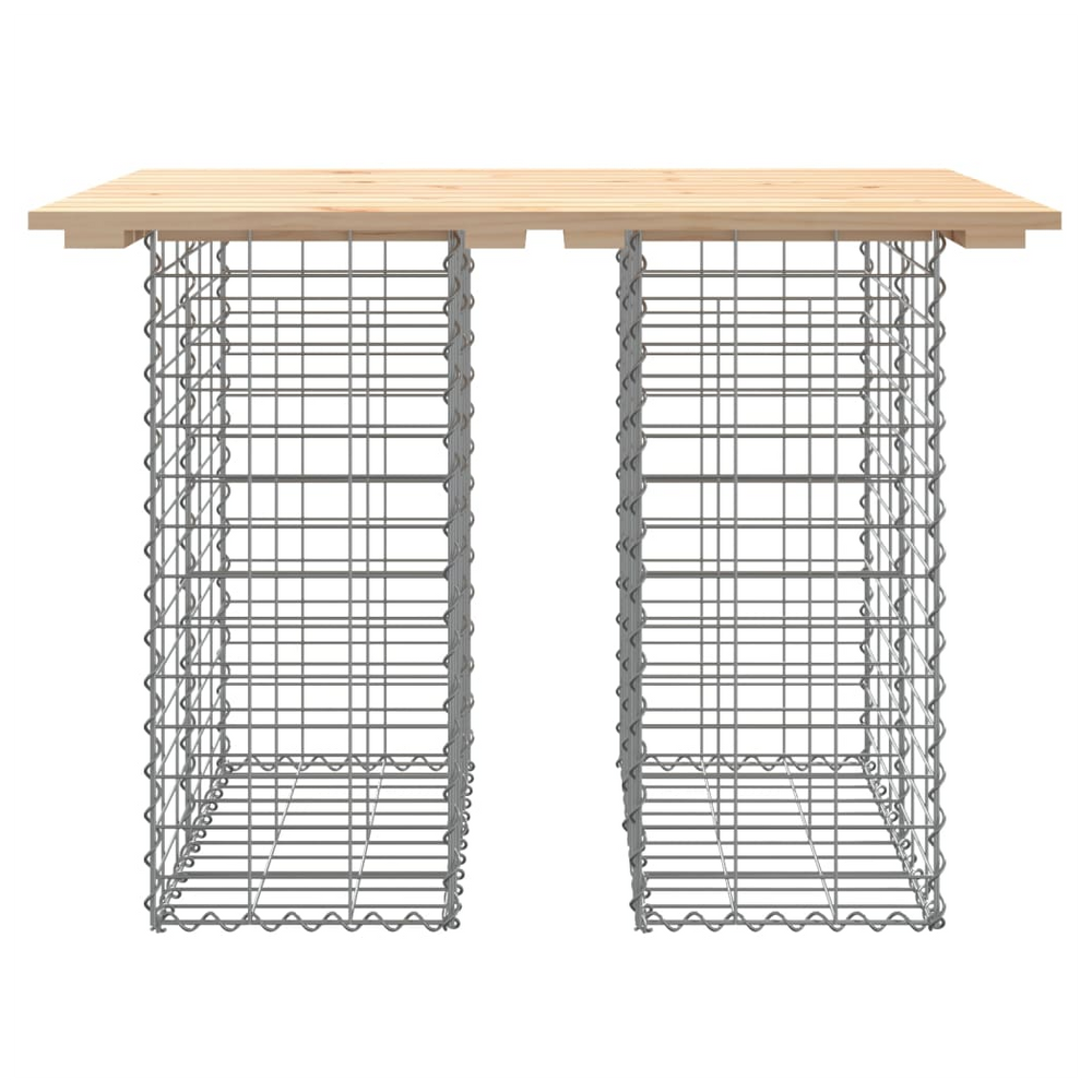 vidaXL Garden Bench Gabion Design 100x70x72 cm Solid Wood Pine - anydaydirect