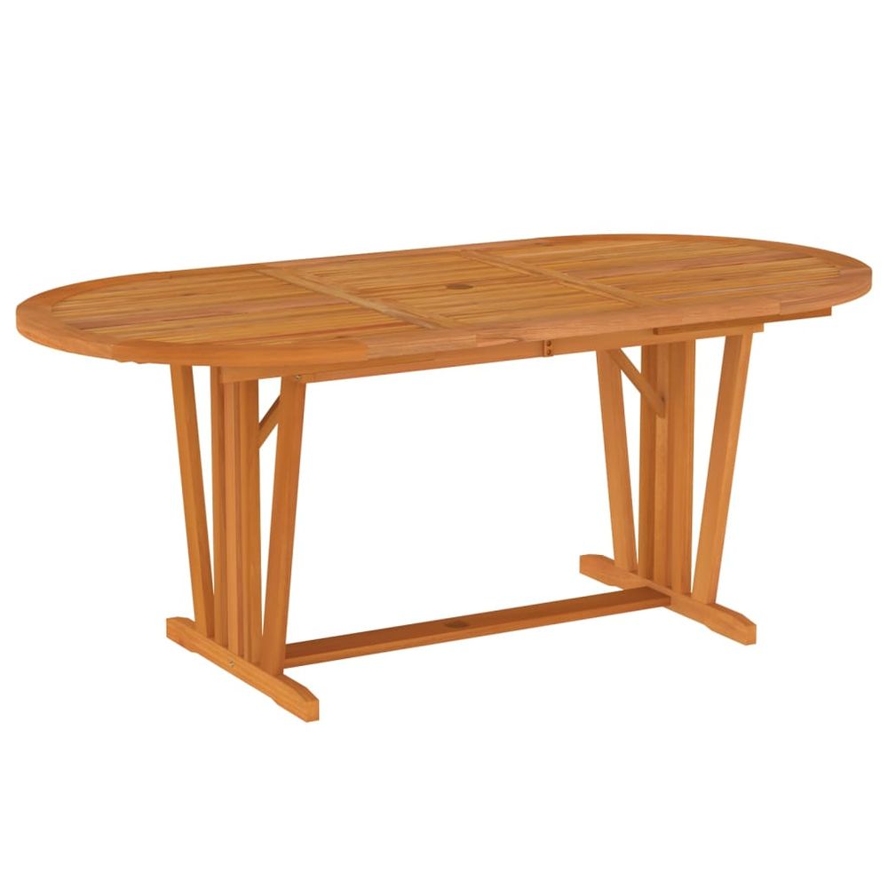 Garden Table 200x100x75 cm Solid Wood Eucalyptus - anydaydirect