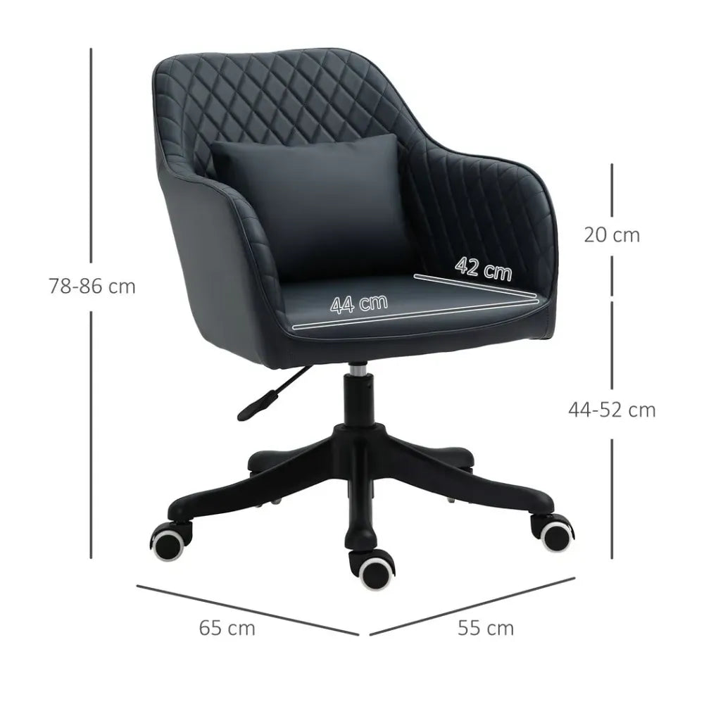 Office Chair with Rechargeable Electric Vibration Massage Lumbar Pillow, Wheels - anydaydirect