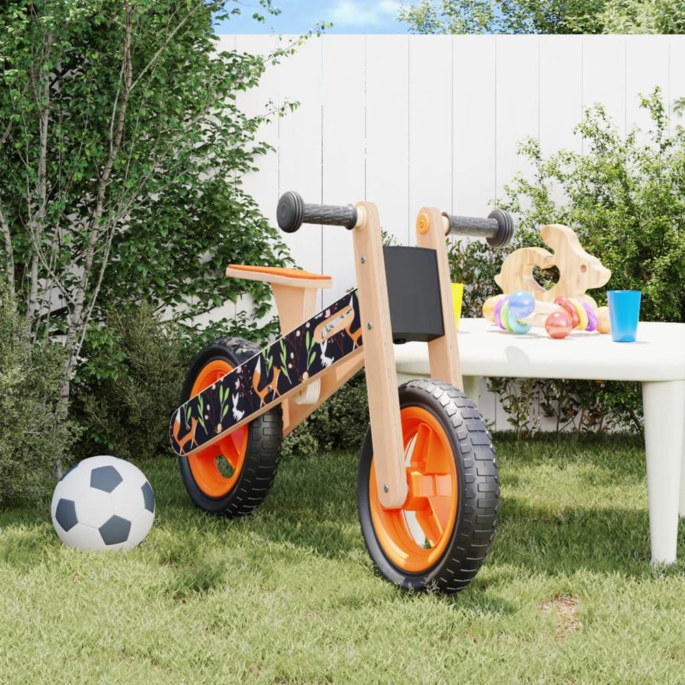 vidaXL Balance Bike for Children Orange Printed - anydaydirect