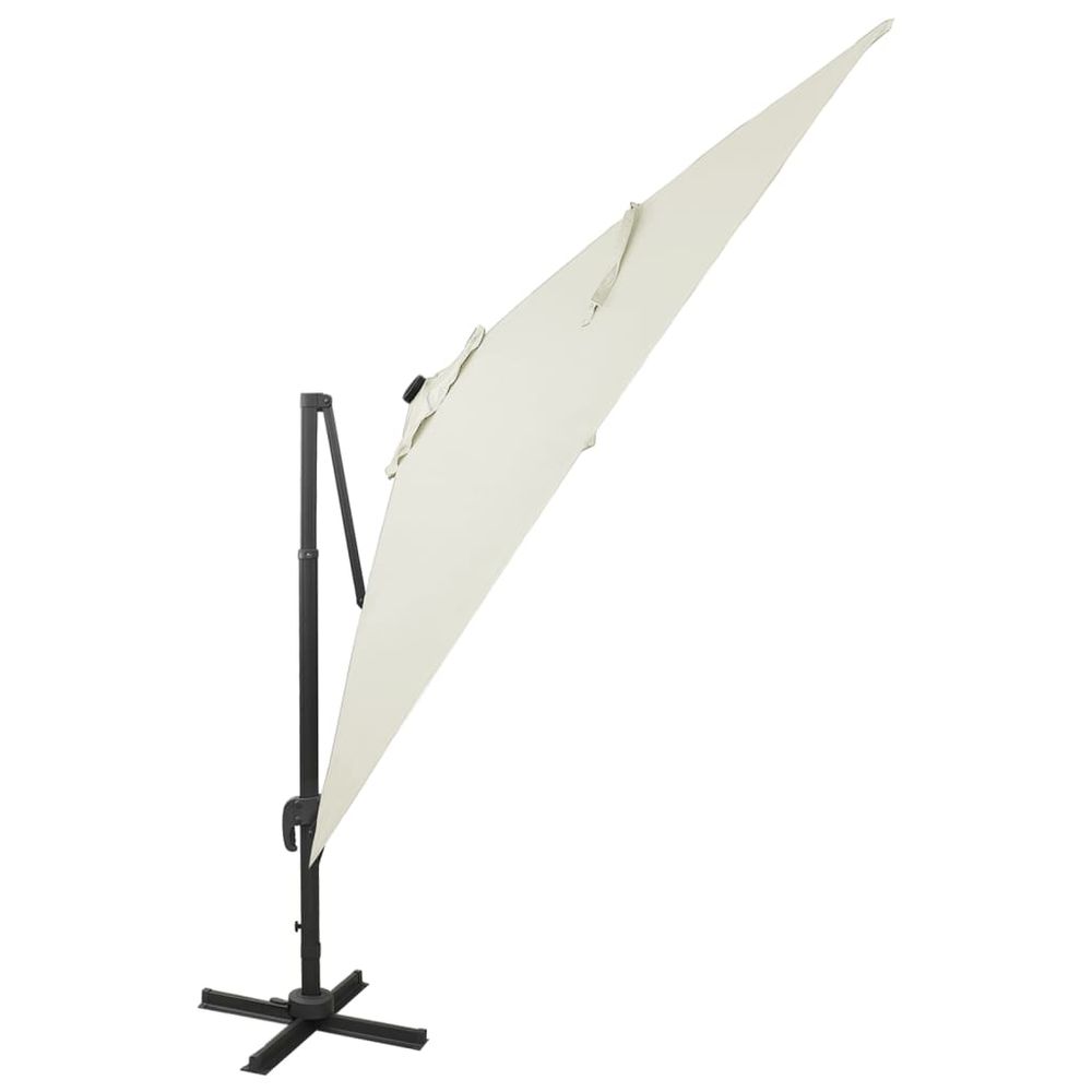 Cantilever Umbrella with Pole and LED Lights 300 cm - anydaydirect