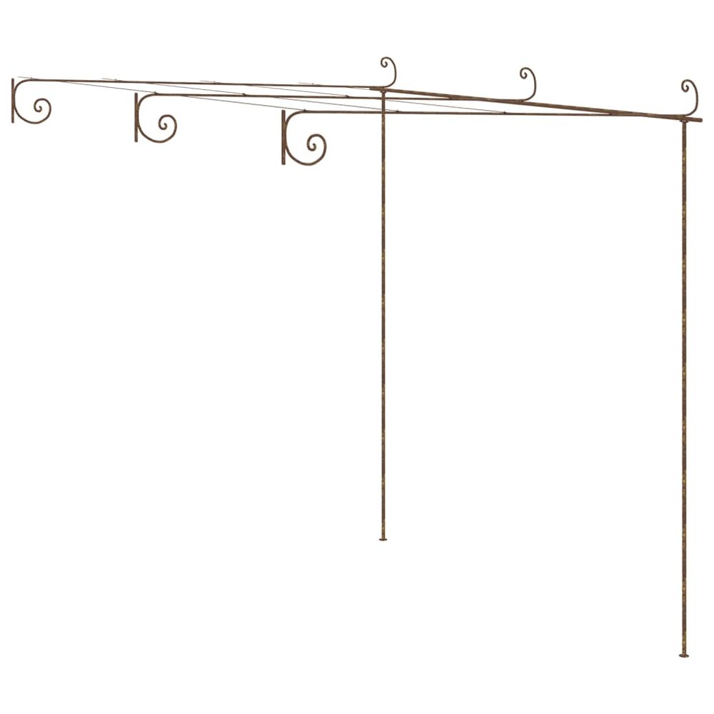 Garden Pergola Antique Brown 3x3x2.5 m Iron - anydaydirect