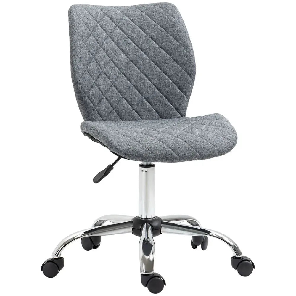 Ergonomic Mid Back Office Chair 360 Swivel Height Adjustable Home Office Grey - anydaydirect