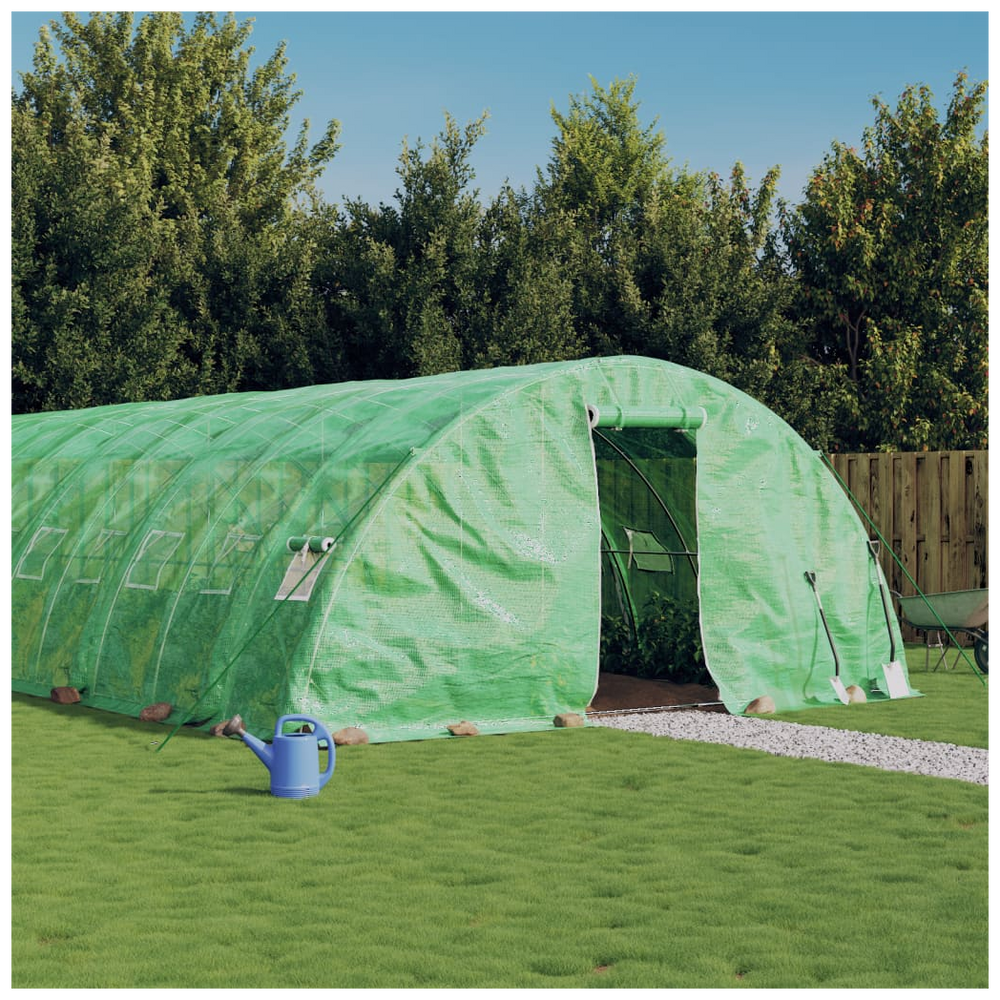 vidaXL Greenhouse with Steel Frame Green 40 m² 8x5x2.3 m - anydaydirect