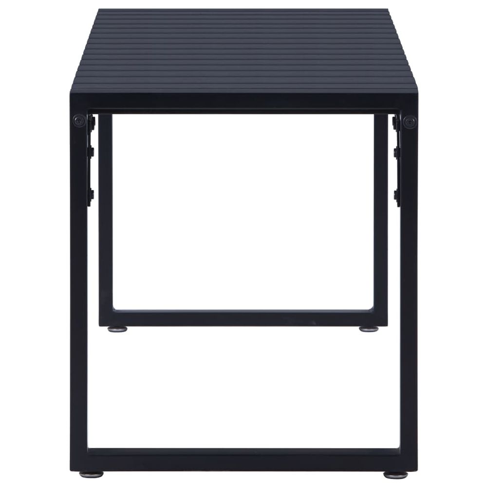 Garden Bench 120.5 cm PS Board Black - anydaydirect