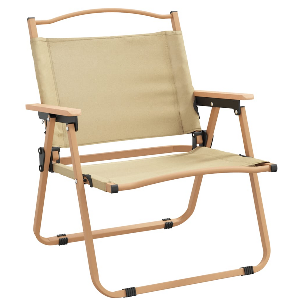 Camping Chairs 2 pcs Beige 54x43x59cm Oxford Fabric - anydaydirect