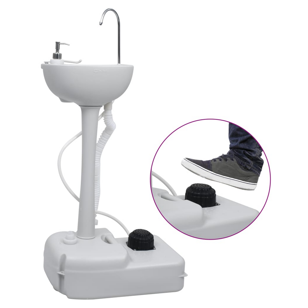 Portable Camping Toilet and Handwash Stand Set with Water Tank - anydaydirect