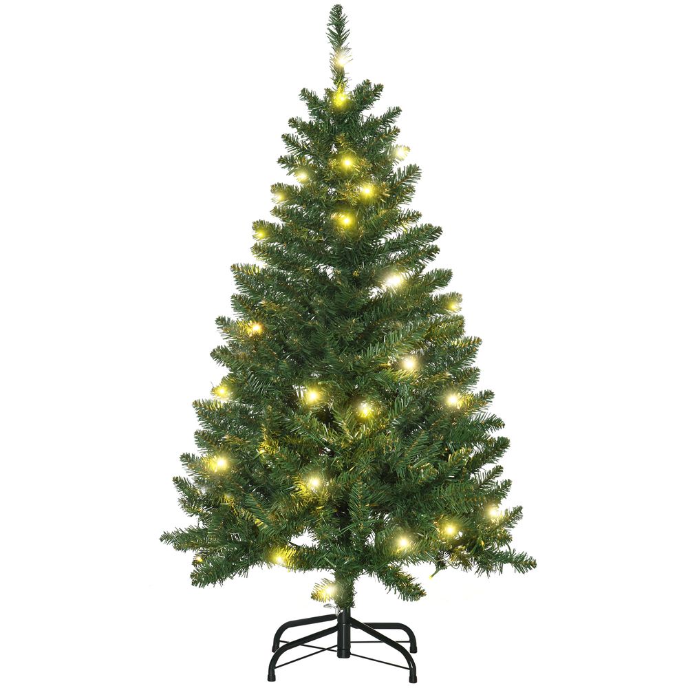 4 Feet Christmas Tree Warm White LED Light Holiday Home Decoration, Green - anydaydirect
