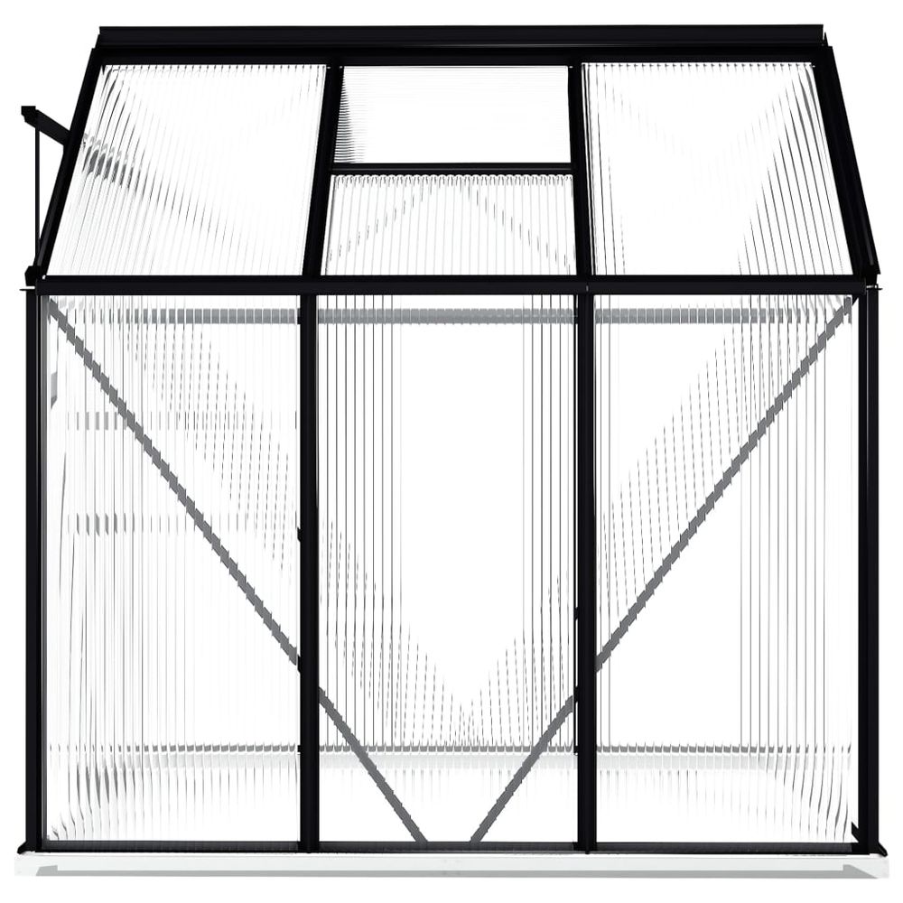 Greenhouse with Base Frame Anthracite Aluminium 3.61 m² - anydaydirect