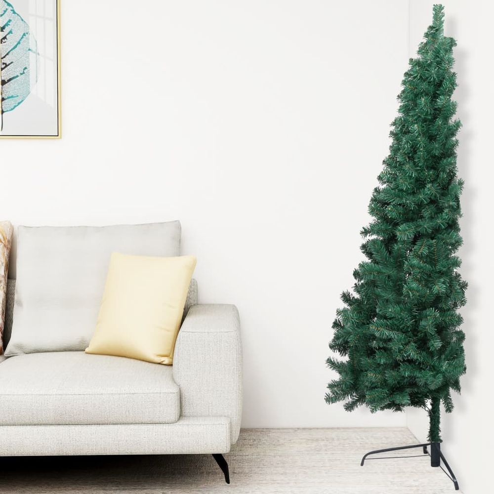 Artificial Half Christmas Tree with Stand Green 150 cm to 240 cm PVC - anydaydirect