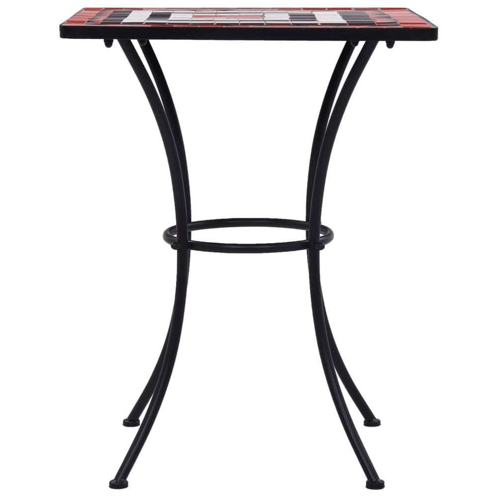 Mosaic Bistro Table Terracotta and White 60 cm Ceramic - anydaydirect