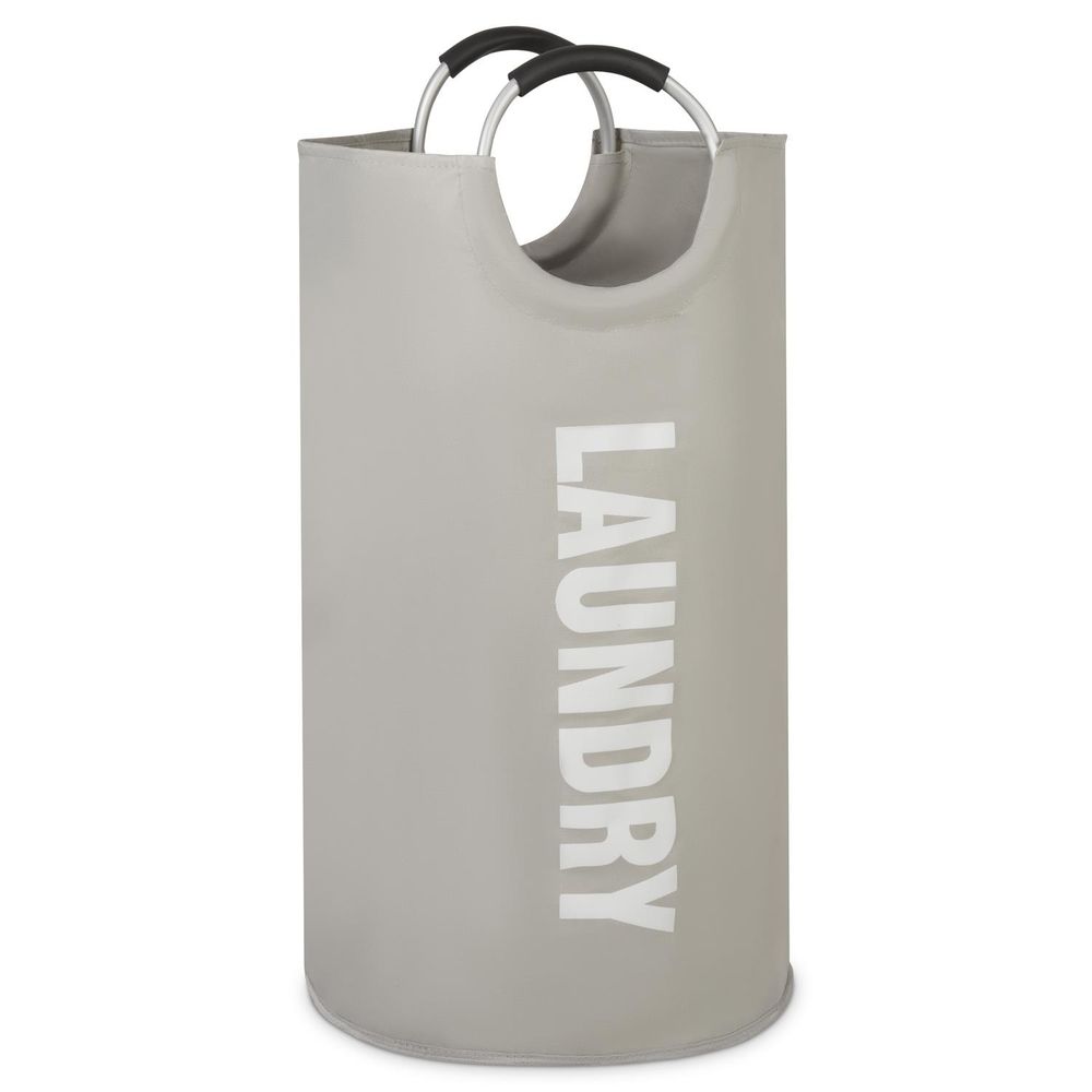 Large Collapsible Strong Laundry Hamper Tote Bag Sorter Carry Handle - Grey - anydaydirect