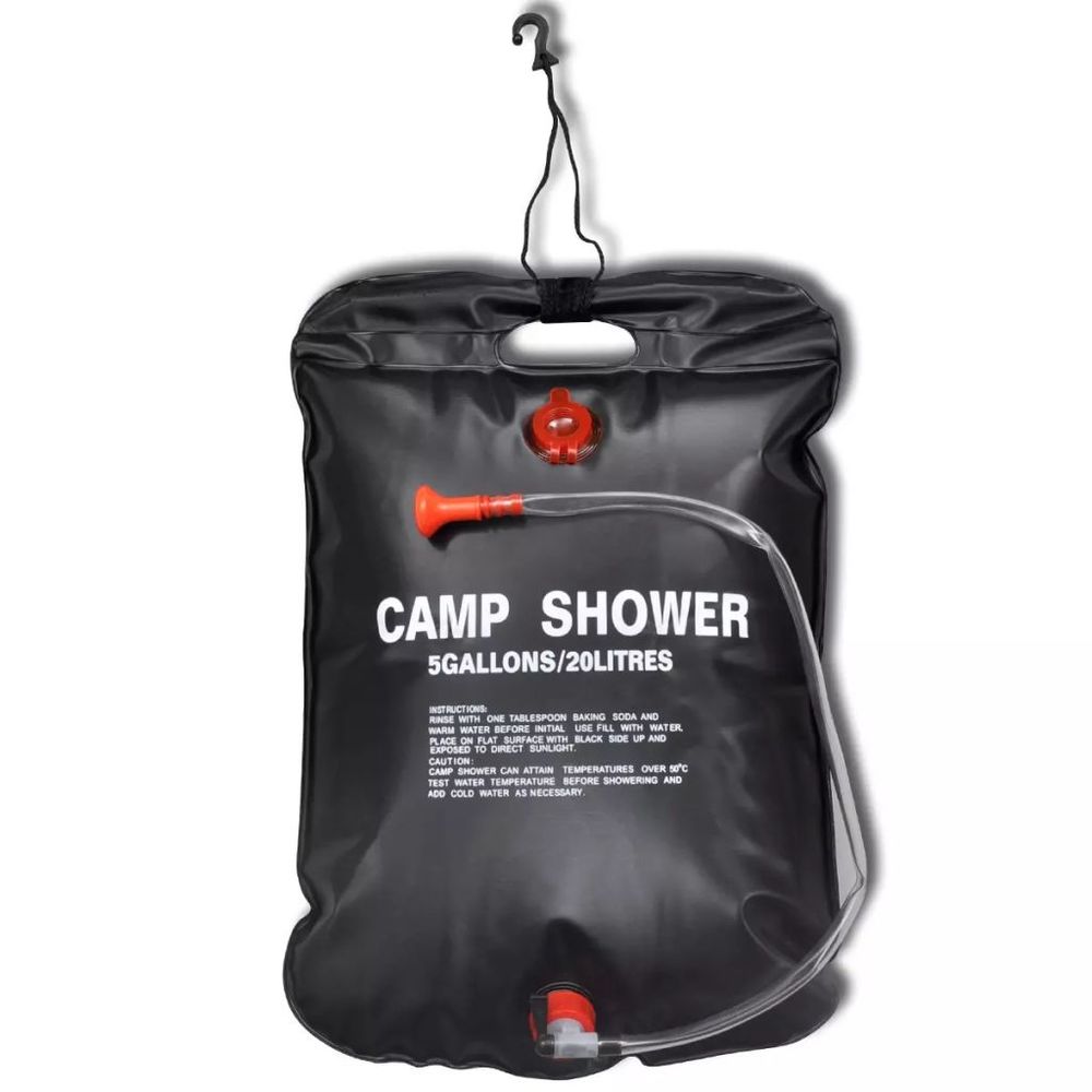 Camp Shower Solar Shower Outdoor Bath 20 L 2 pcs - anydaydirect