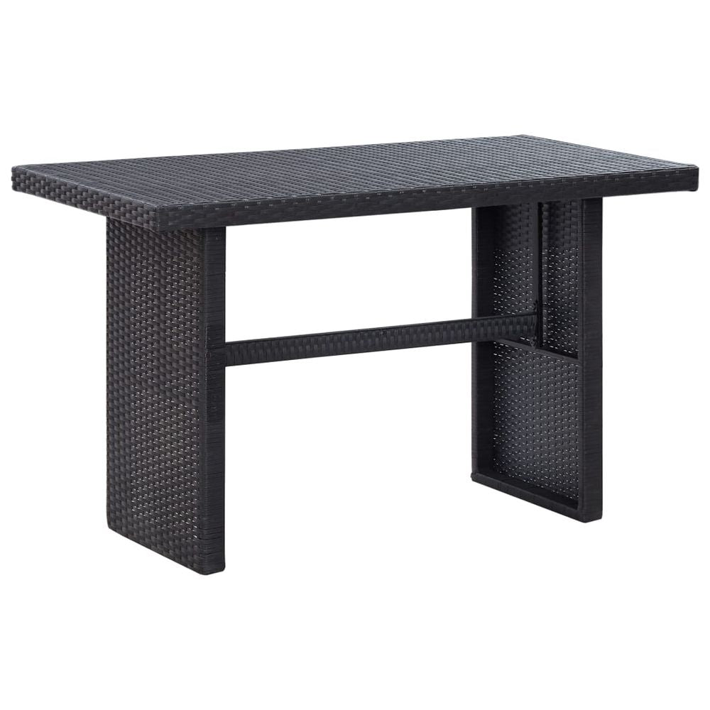 Garden Table Brown 110x60x67 cm Poly Rattan - anydaydirect