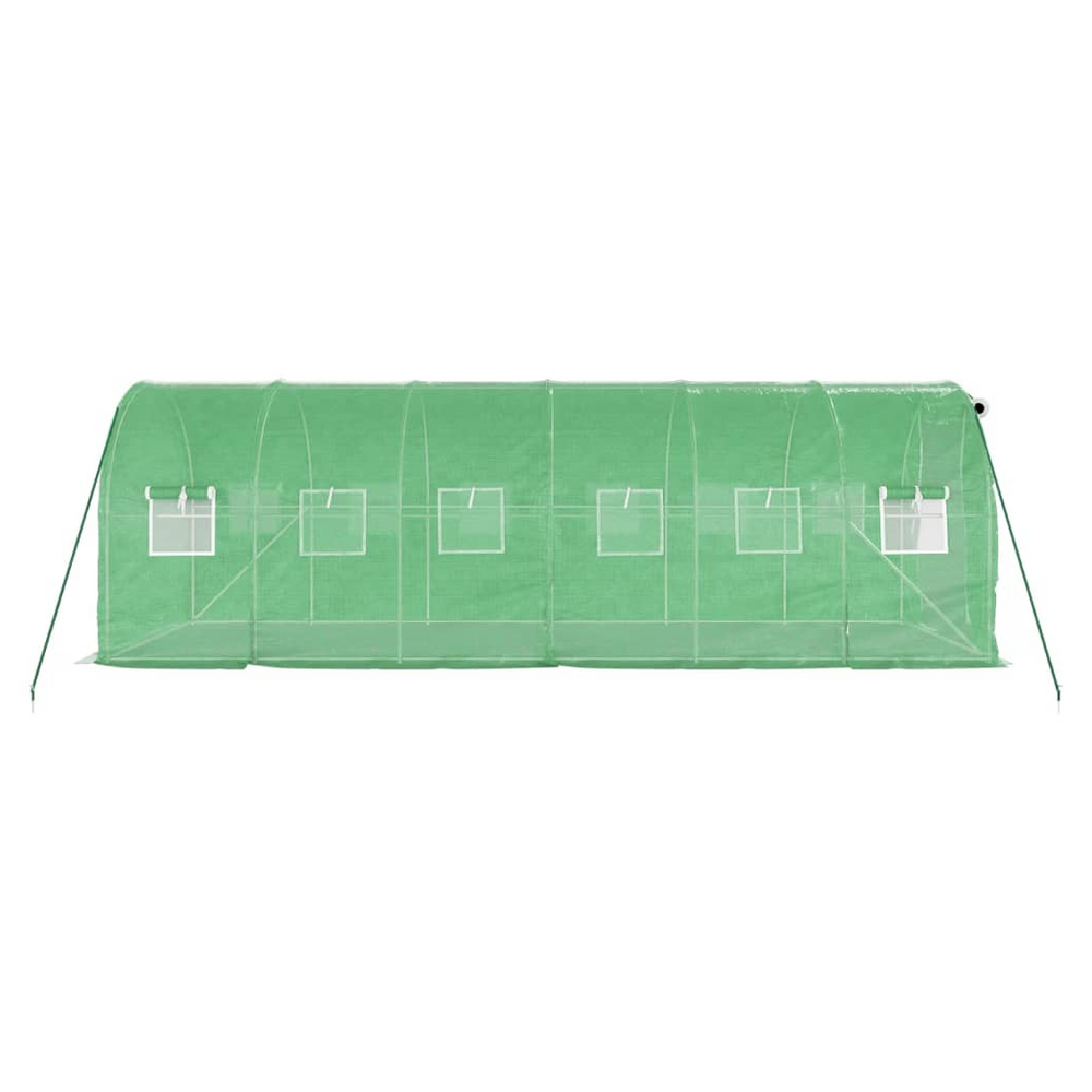 vidaXL Greenhouse with Steel Frame Green 12 m² 6x2x2 m - anydaydirect