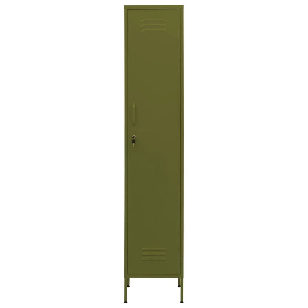 Locker Cabinet Olive Green 35x46x180 cm Steel - anydaydirect