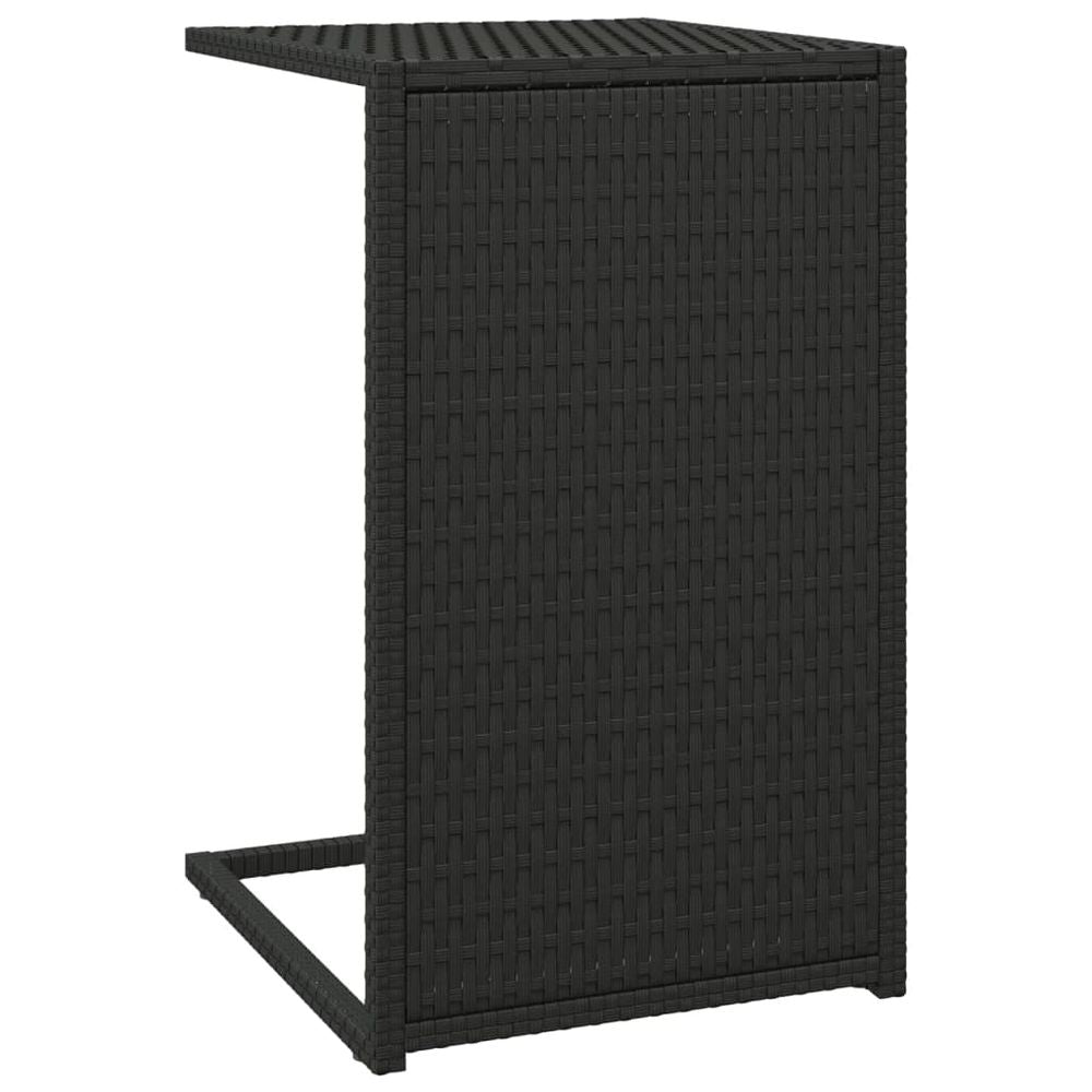 C Table Black 40x35x60 cm Poly Rattan - anydaydirect