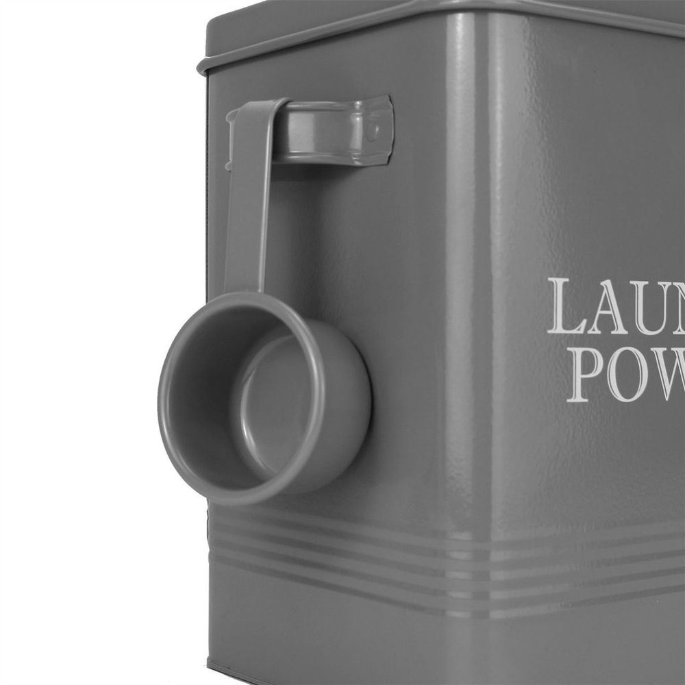 Laundry Powder Storage Tin with Scoop Grey | M&W - anydaydirect