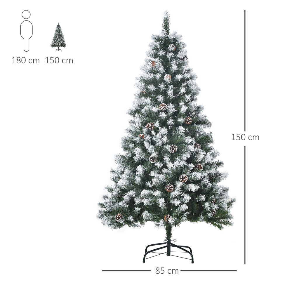 5FT Artificial Christmas Tree Xmas Indoor Decoration, Automatic Open HOMCOM - anydaydirect