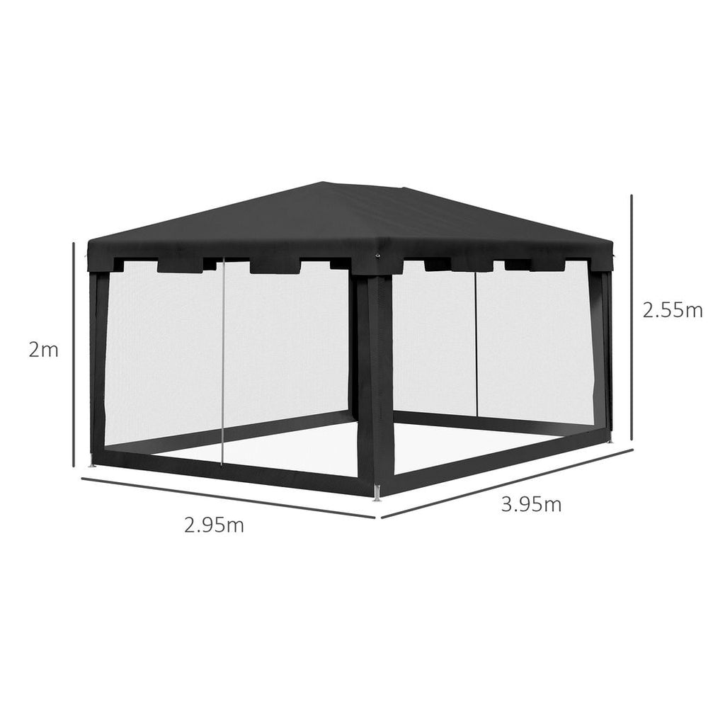 Outsunny 4 x 3m Party Tent Waterproof Garden Gazebo Canopy Wedding Cover Shade - anydaydirect