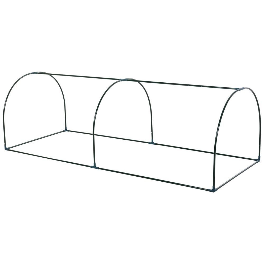 PVC Greenhouse Tunnel Steel Frame Transparent 250x100x80cm - anydaydirect