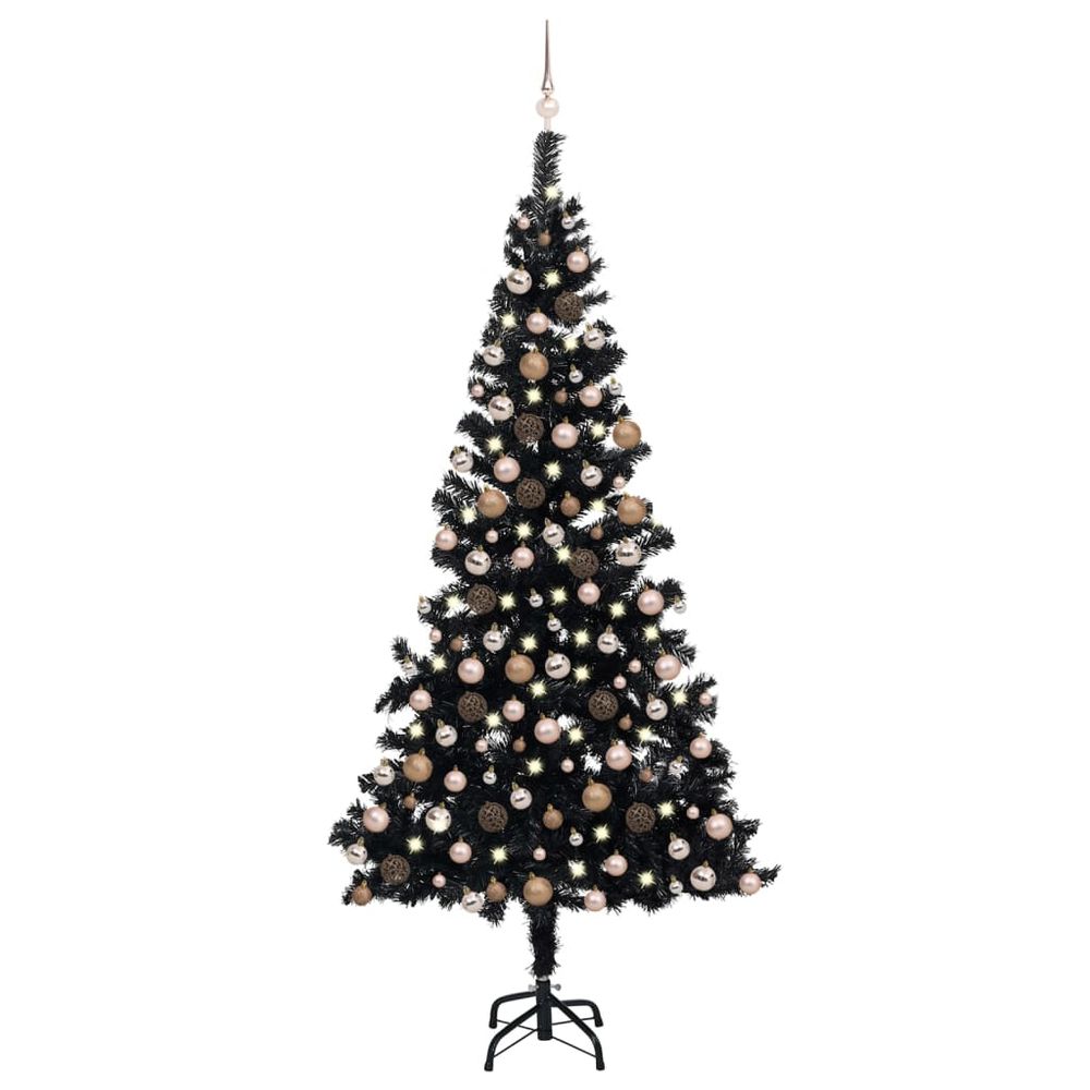 Artificial Christmas Tree with LEDs&Ball Set 120 cm  to 240cm PVC - anydaydirect